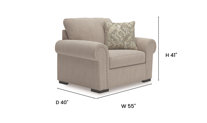 Modern Heritage Sararose Fabric Chair -Jennifer Furniture
