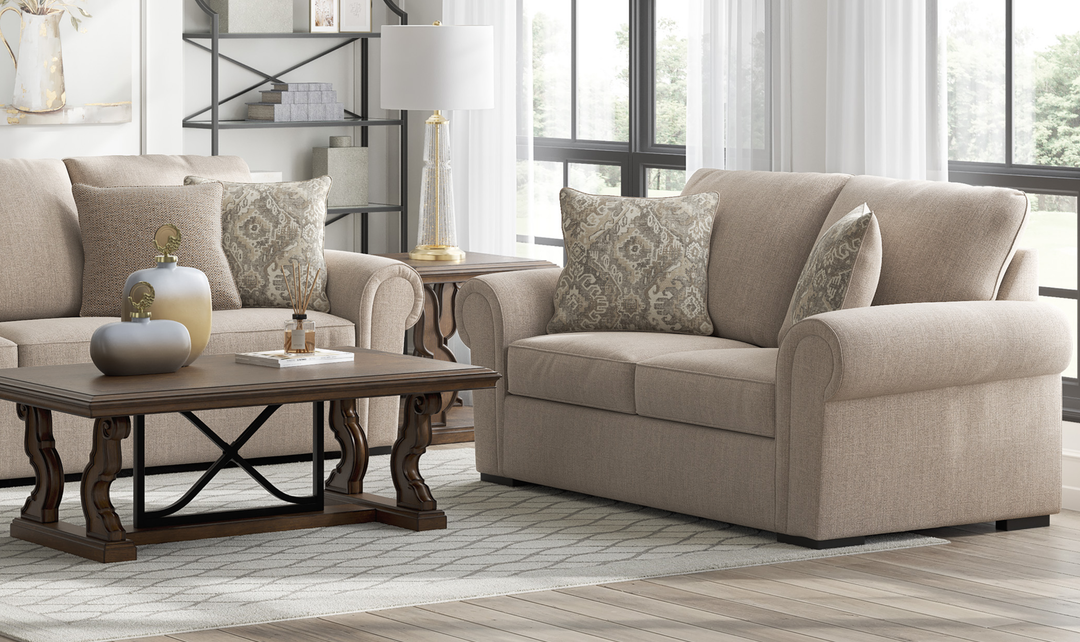 Modern Heritage Sararose Fabric Loveseat - Jennifer Furniture