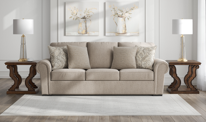 Modern Heritage Sararose 3-Seater Fabric Sofa - Jennifer Furniture