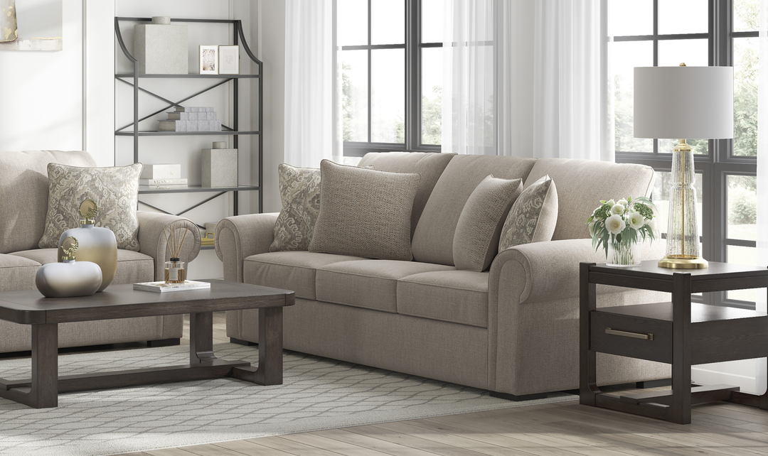 Modern Heritage Sararose 3-Seater Fabric Sofa - Jennifer Furniture