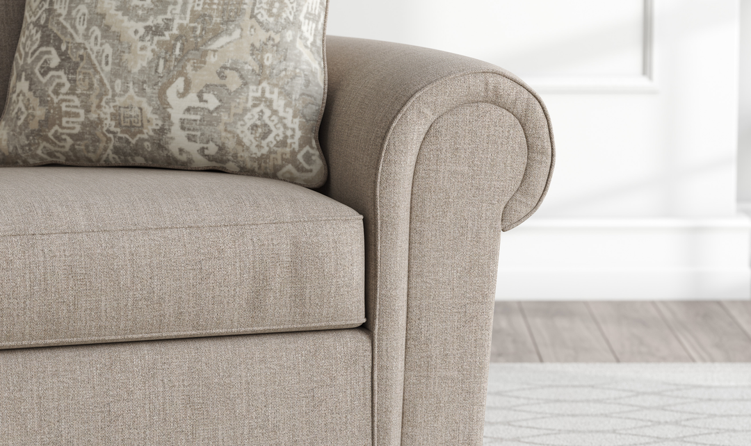 Modern Heritage Sararose 3-Seater Fabric Sofa - Jennifer Furniture