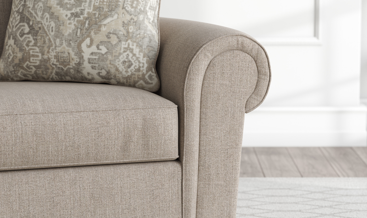 Modern Heritage Sararose 3-Seater Fabric Sofa - Jennifer Furniture