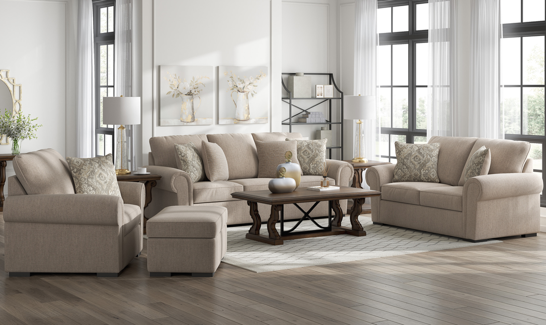 Modern Heritage Sararose Fabric Living Room Set - Jennifer Furniture