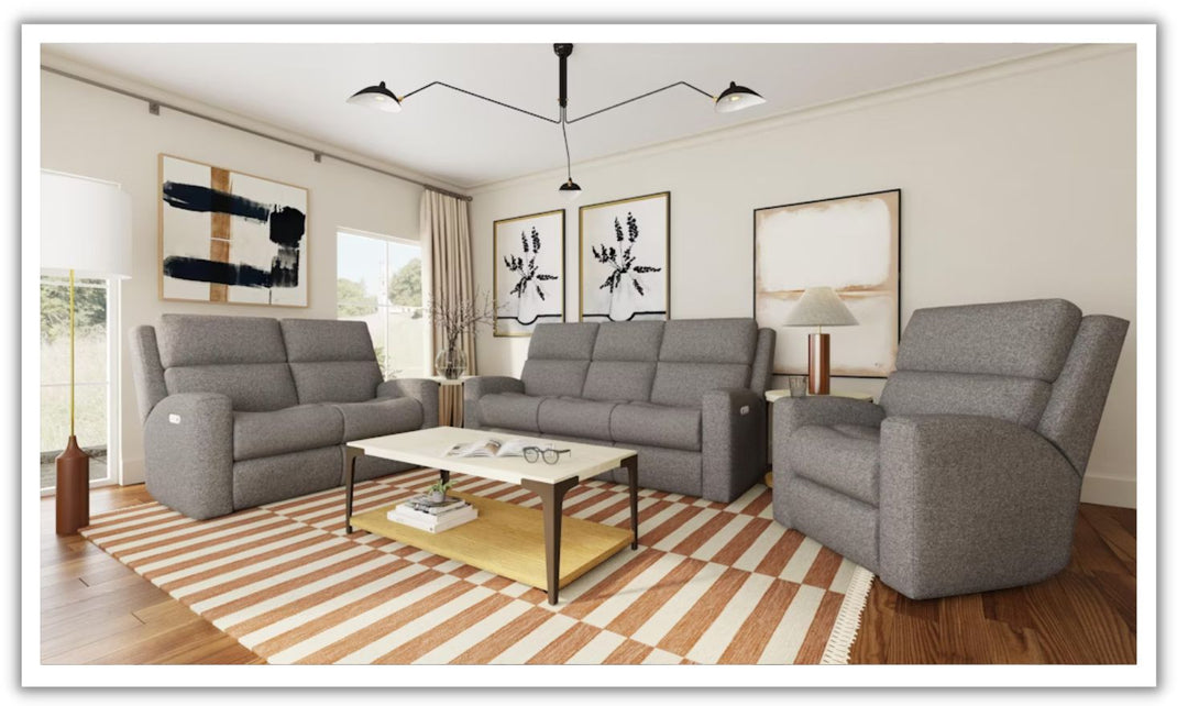 Flexsteel Score Power Reclining Living Room Set with Power Headrests