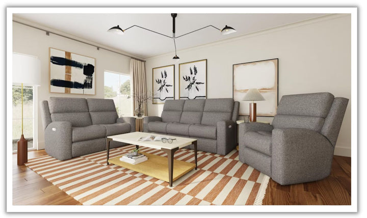 Flexsteel Score Power Reclining Living Room Set with Power Headrests