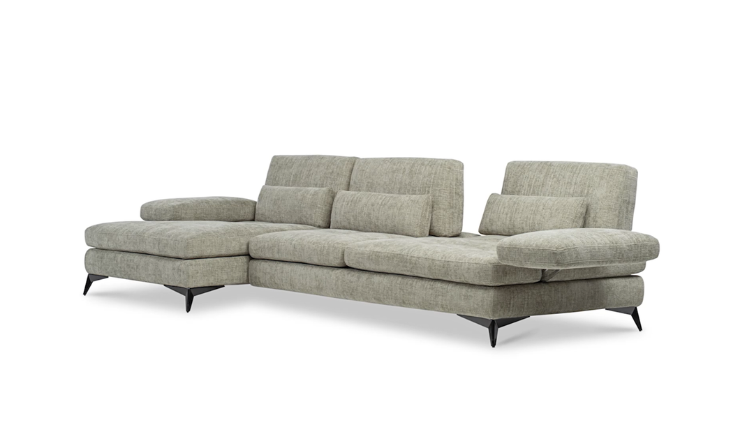 Nicoletti Italia Serena Sectional Sofa With Adjustable Backrest & Armrest