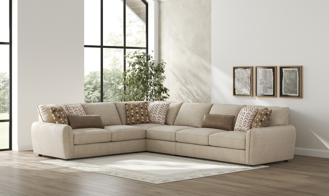 Modern Heritage Seyler 4-Piece Sectional Sofa - Jennifer Furniture
