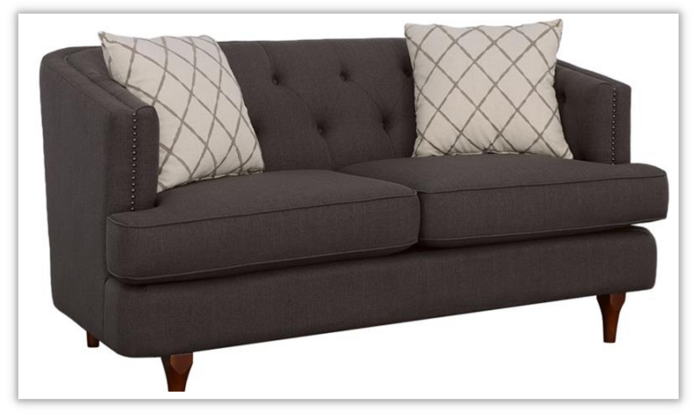 Buy Shelby Upholstered loveseat 2 Seater in Brown Online at Jennifer Furniture
