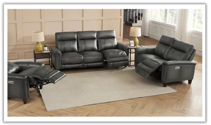 Hydeline Sherwood  Leather Zero Gravity Reclining Loveseat with Power Headrest