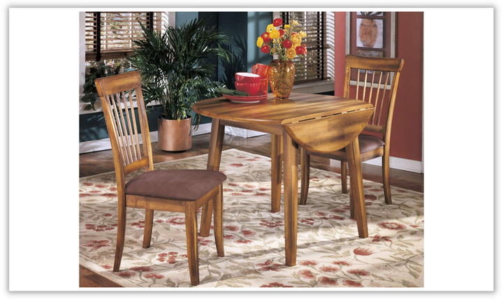 Berringer Wooden Drop Leaf Dining Table in Brown