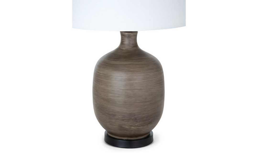 Sierra 28" Gray Brown Tone Poly Table Lamp, (Set of 2)-Jennifer Furniture
