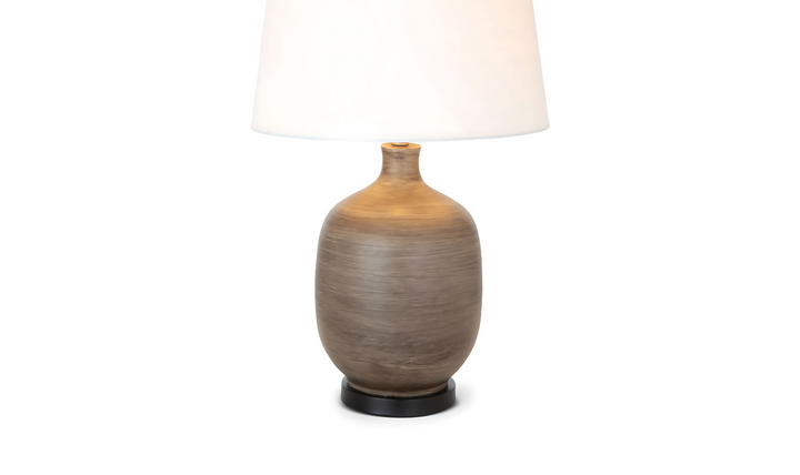 Sierra 28" Gray Brown Tone Poly Table Lamp, (Set of 2)-Jennifer Furniture