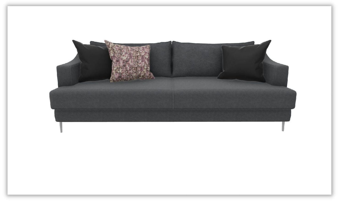 Simena 3 Seater Divalux Gray Sofa Bed with Slope Arm