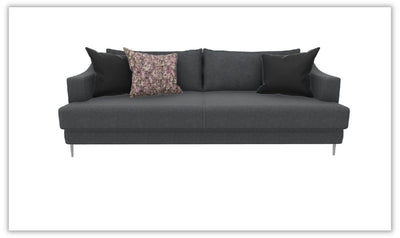Simena 3 Seater Divalux Gray Sofa Bed with Slope Arm