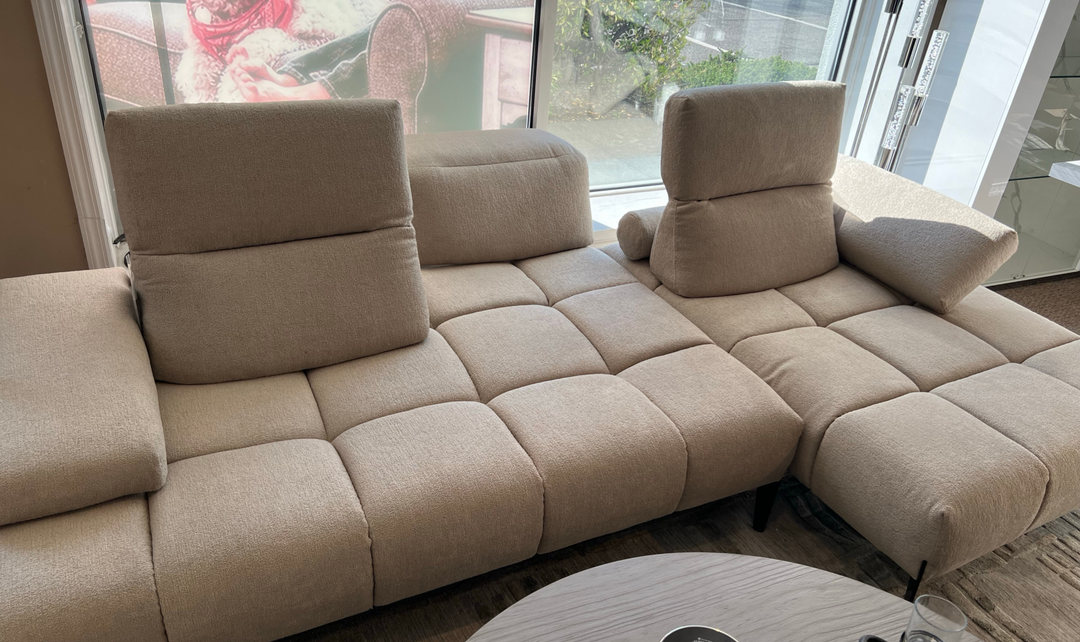 Calia Italia Skyline Modular Sectional Chaise With Adjustable Backrest & Armrests - Jennifer Furniture