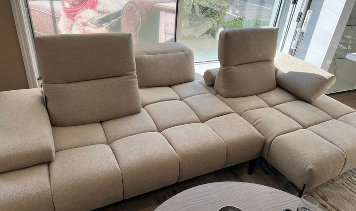Calia Italia Skyline Modular Sectional Chaise With Adjustable Backrest & Armrests - Jennifer Furniture