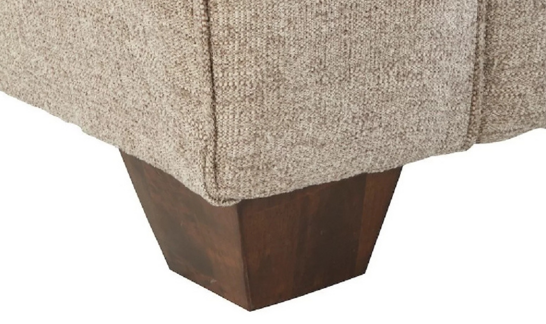 Smart Furniture Archer U-Shape Stationary Fabric Sectional Sofa in Brown
