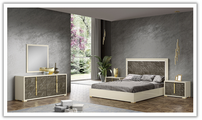 Sonia Premium White Rectangular Wooden Bedroom Set