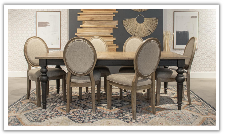 Riverside Furniture Sonora Rustic Upholstered Oval Back Dining Side Chair