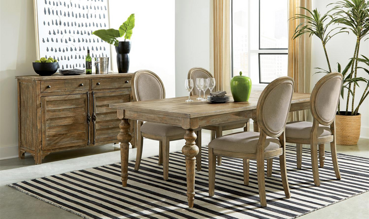 Riverside Furniture Sonora Rustic Upholstered Oval Back Dining Side Chair