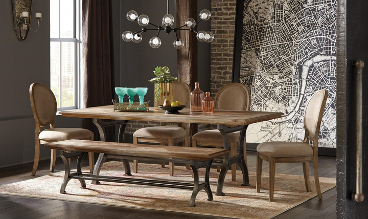 Riverside Furniture Sonora Rustic Upholstered Oval Back Dining Side Chair