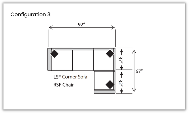 Four Seasons Spencer Modular L-Shaped Slipcover Sectional Sofa