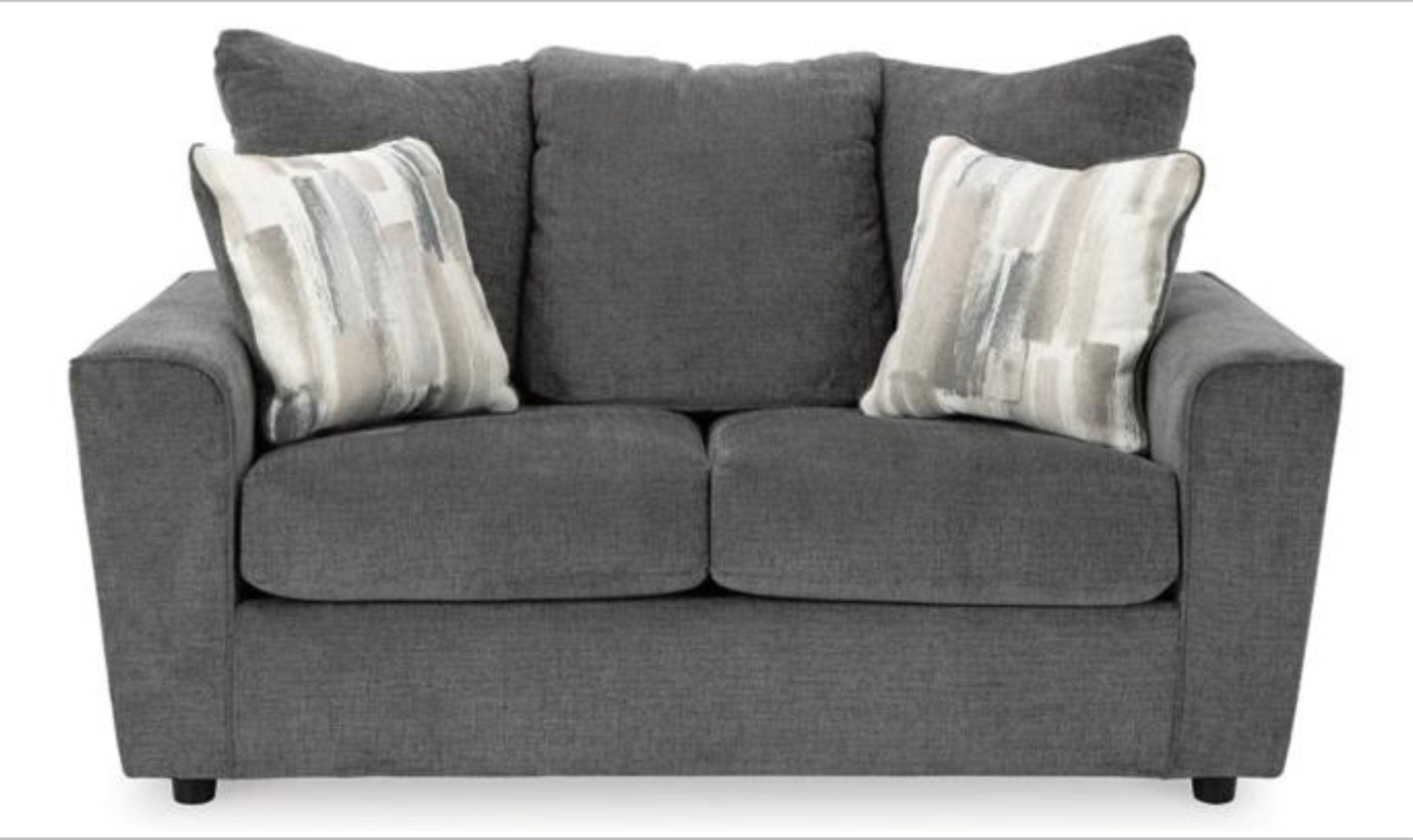 Stairatt Gray Fabric Upholstered Living Room Set-Jennifer Furniture