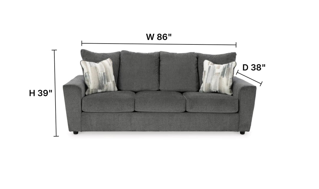 Stairatt Gray Fabric Upholstered Living Room Set-Jennifer Furniture