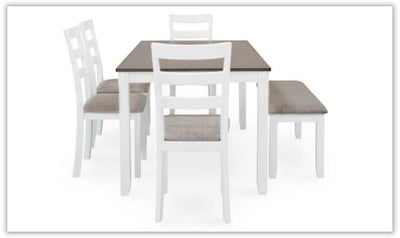 Stonehollow 6 Piece Dining Set in White