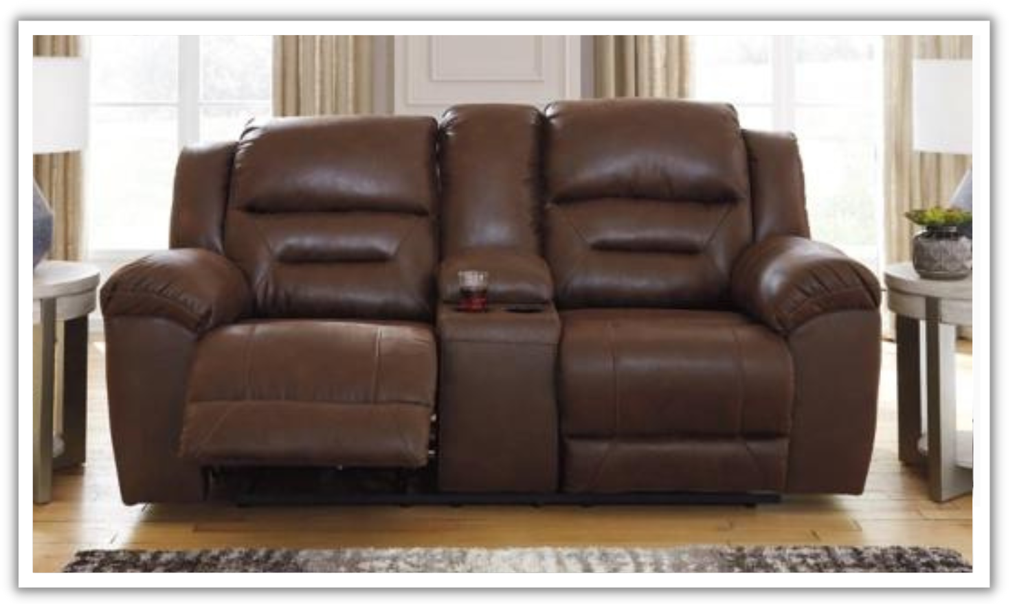 Modern Heritage Stoneland Power Reclining Leather Living Room Set
