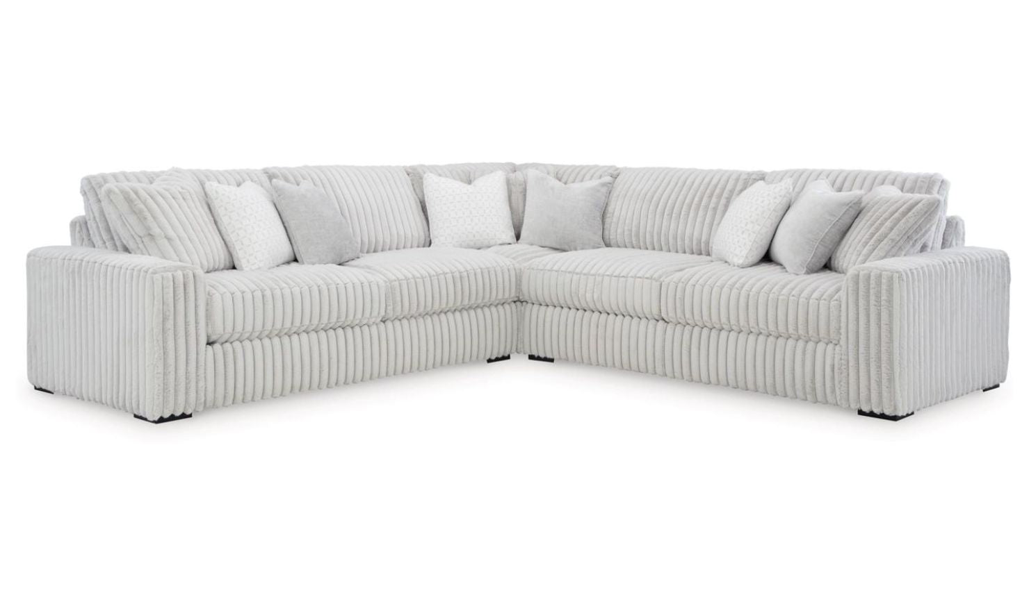 Stupendous L-Shaped Fabric Sectional Sofa with Removable Cushions
