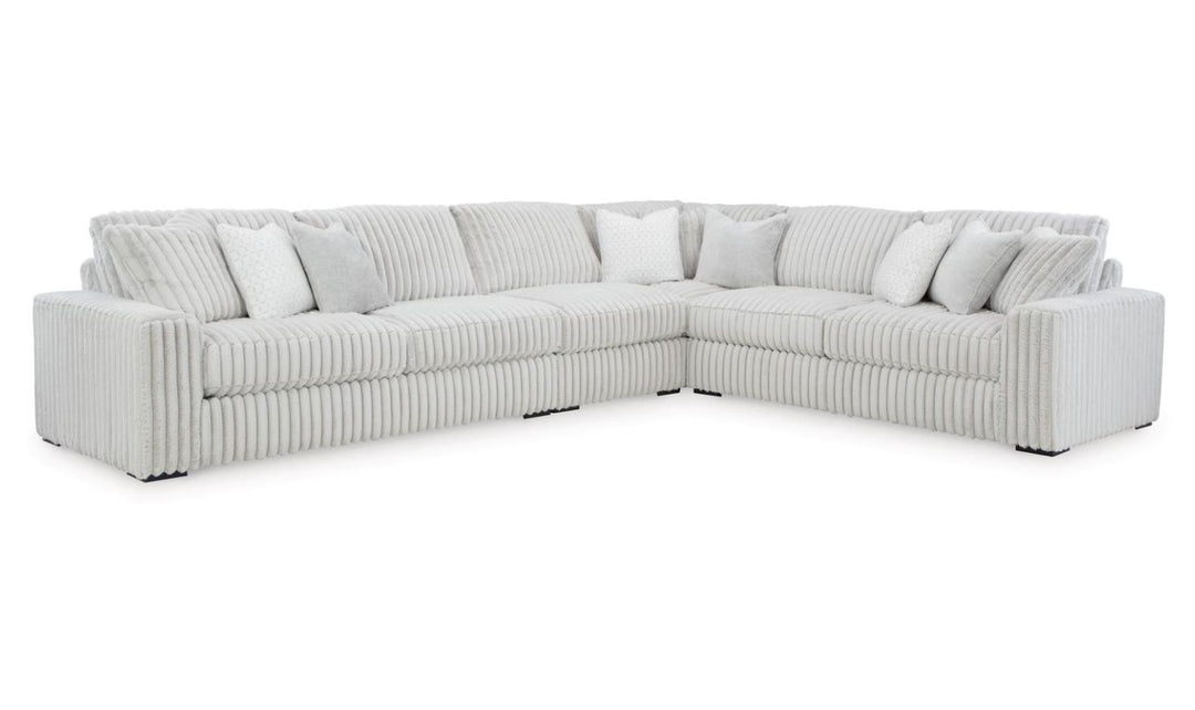 Stupendous L-Shaped Fabric Sectional Sofa with Removable Cushions