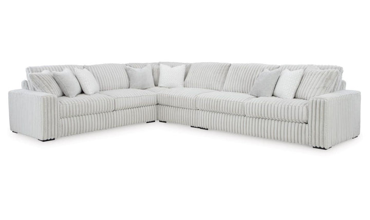 Stupendous L-Shaped Fabric Sectional Sofa with Removable Cushions