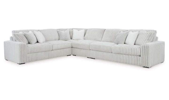 Stupendous L-Shaped Fabric Sectional Sofa with Removable Cushions