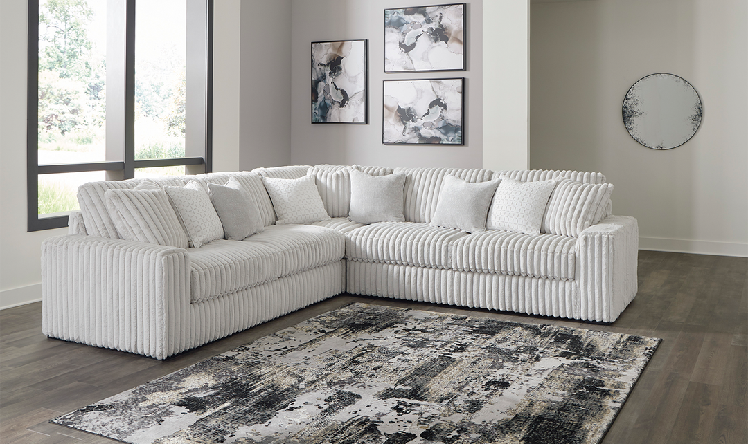 Modern Heritage Stupendous L-Shaped Fabric Sectional Sofa
