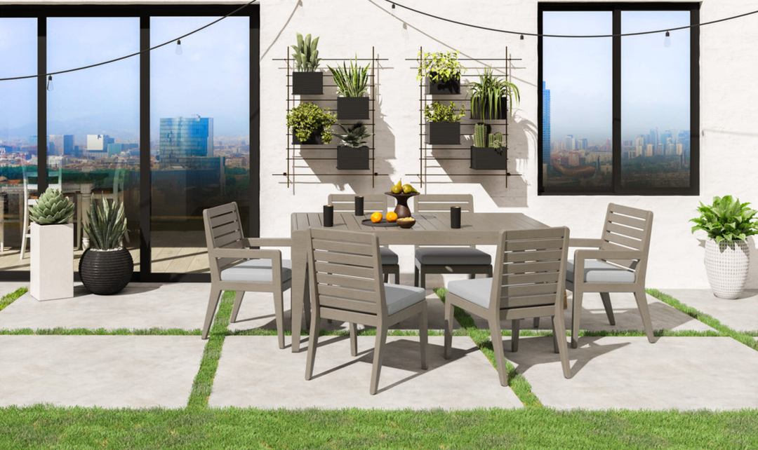 Sustain Outdoor Dining Table and Six Chairs by homestyles-jennifer furniture