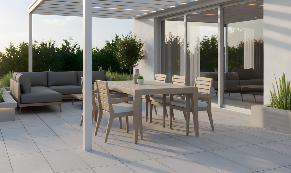 Sustain Outdoor Dining Table and Six Chairs by homestyles-jennifer furniture