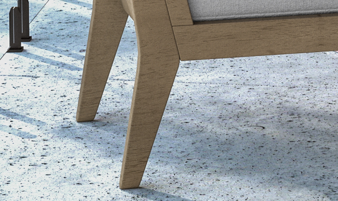 Sustain Outdoor Gray Wooden Lounge Armchair by Homestyles
