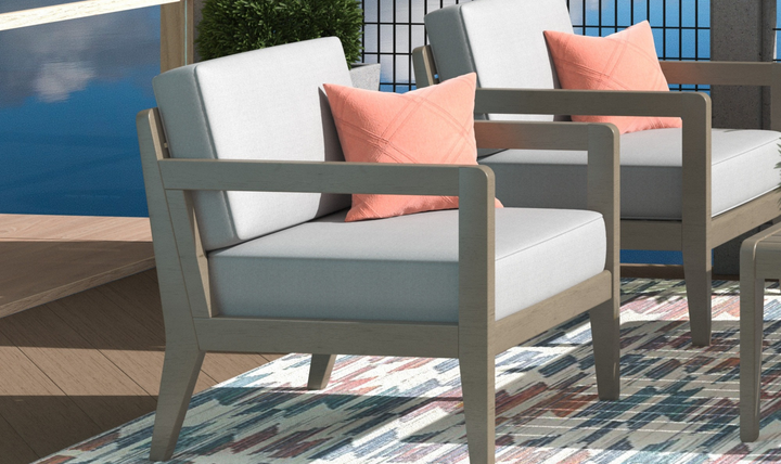 Sustain Outdoor Gray Wooden Lounge Armchair by Homestyles