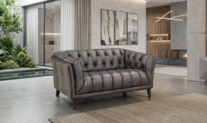 Targa Leather Sofa Collection Loveseat