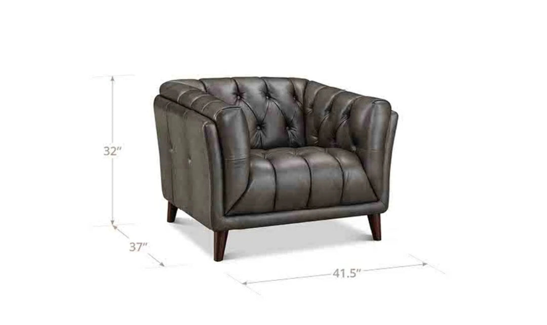 Targa Leather Sofa Collection Chair-JennierFurniture
