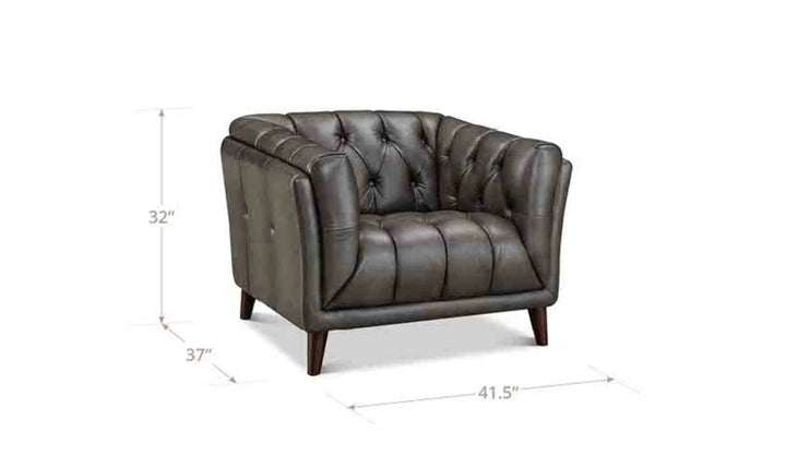 Targa Leather Sofa Collection Chair-JennierFurniture