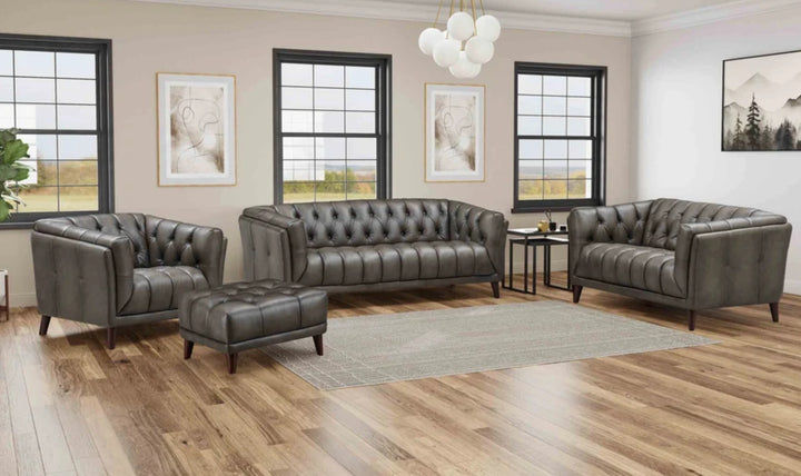 Targa Leather Sofa Collection Chair-JennierFurniture