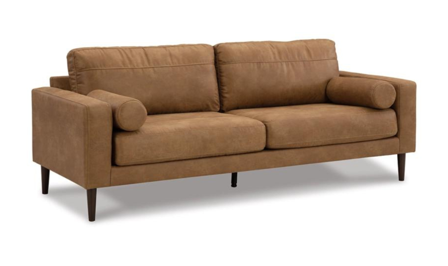 Modern Heritage Telora 2-Seater Caramel Leather Sofa with Track Arms