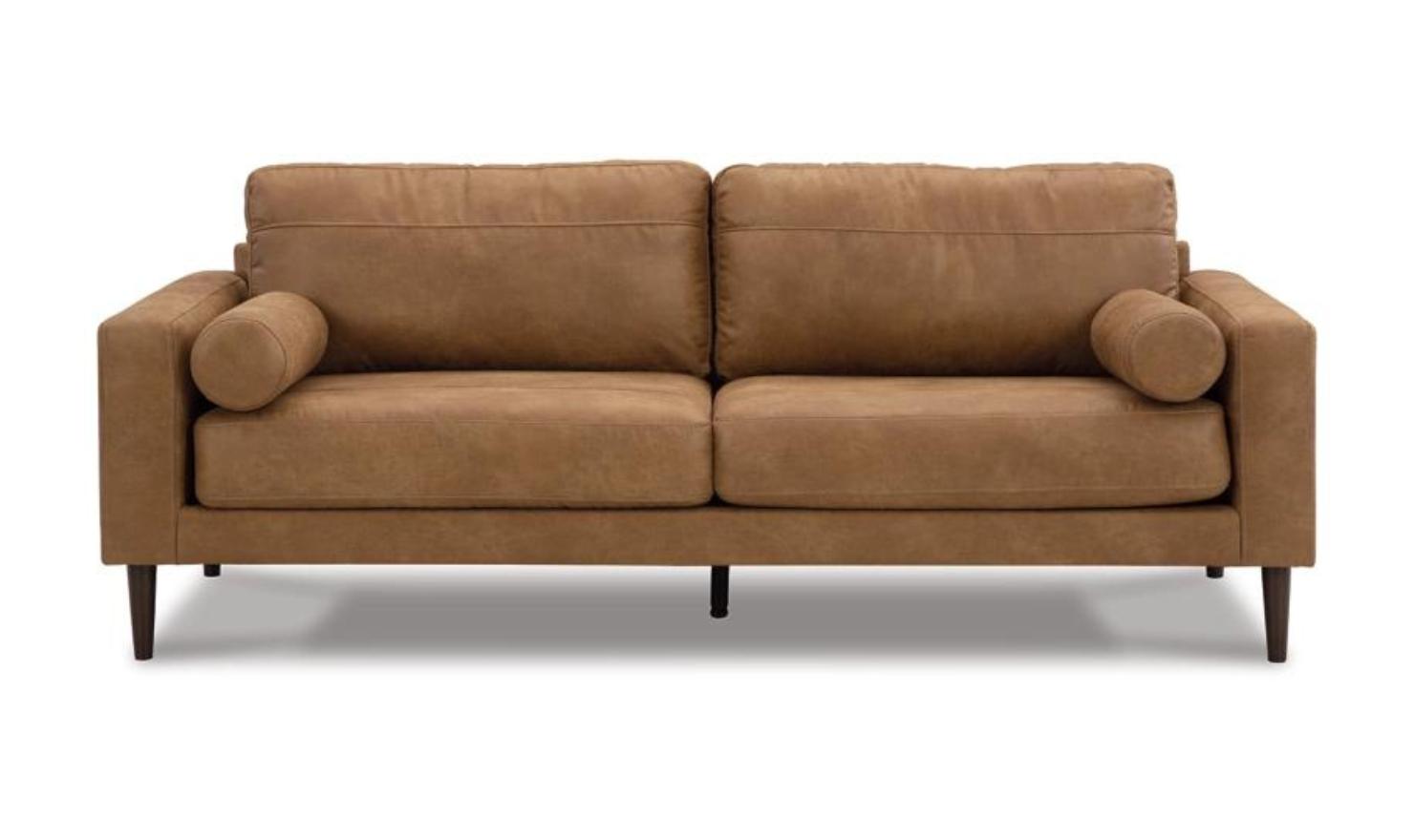 Modern Heritage Telora 2-Seater Caramel Leather Sofa with Track Arms