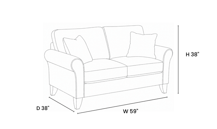 Klaussner Templeton Fabric Traditional Rolled Arm Sofa with Accent Pillows - Jennifer Furniture