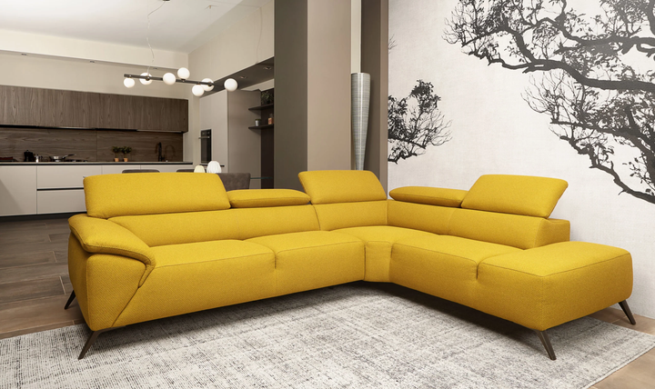 Nicoletti Italia Tesla Sectional Sofa with Customizable Chaise Lounge