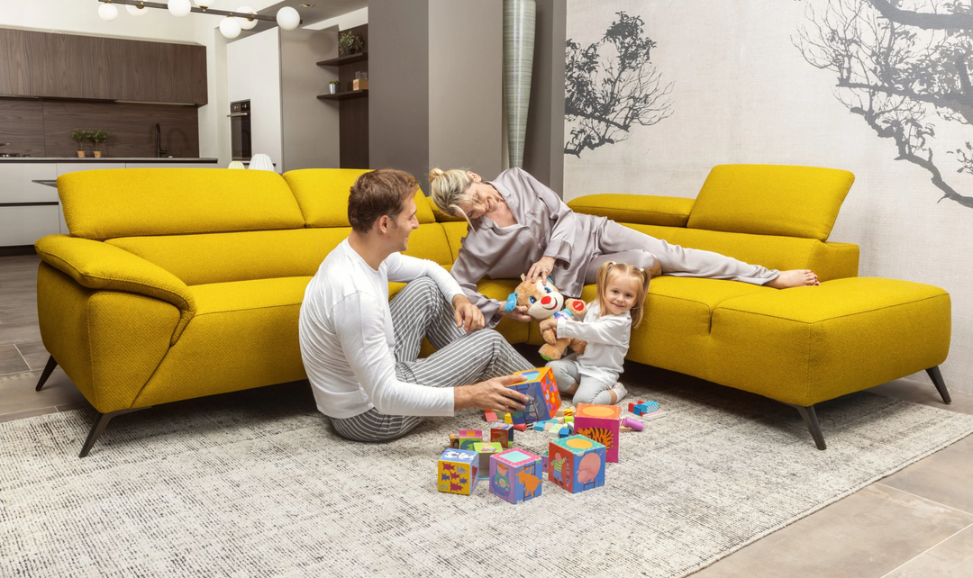 Nicoletti Italia Tesla Sectional Sofa with Customizable Chaise Lounge