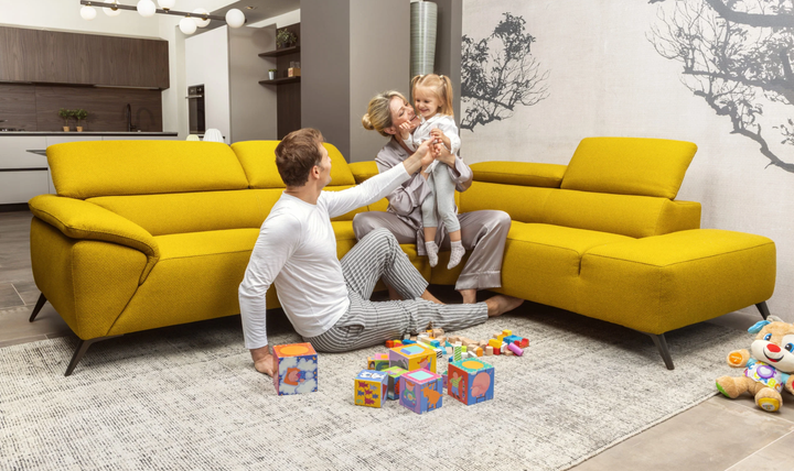 Nicoletti Italia Tesla Sectional Sofa with Customizable Chaise Lounge
