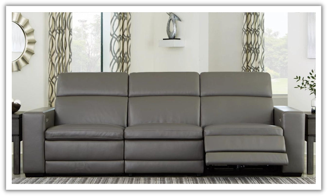 Modern Heritage Texline 3-Seater Leather Power Reclining Sofa